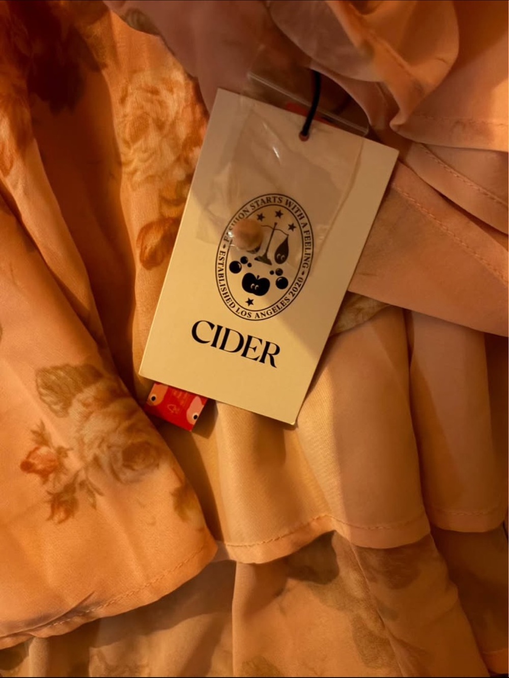 Cider Pink Floral Mesh Halter Midi Dress - Picture 3 of 5